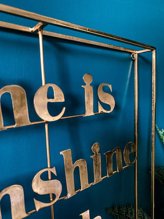 Sunshine and Hurricane Metal Word Art - Punk & Poodle