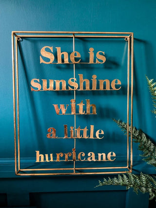 Sunshine and Hurricane Metal Word Art - Punk & Poodle