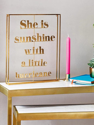 Sunshine and Hurricane Metal Word Art - Punk & Poodle