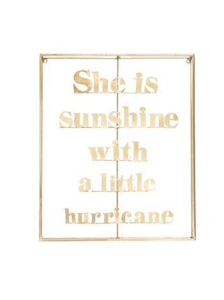Sunshine and Hurricane Metal Word Art - Punk & Poodle