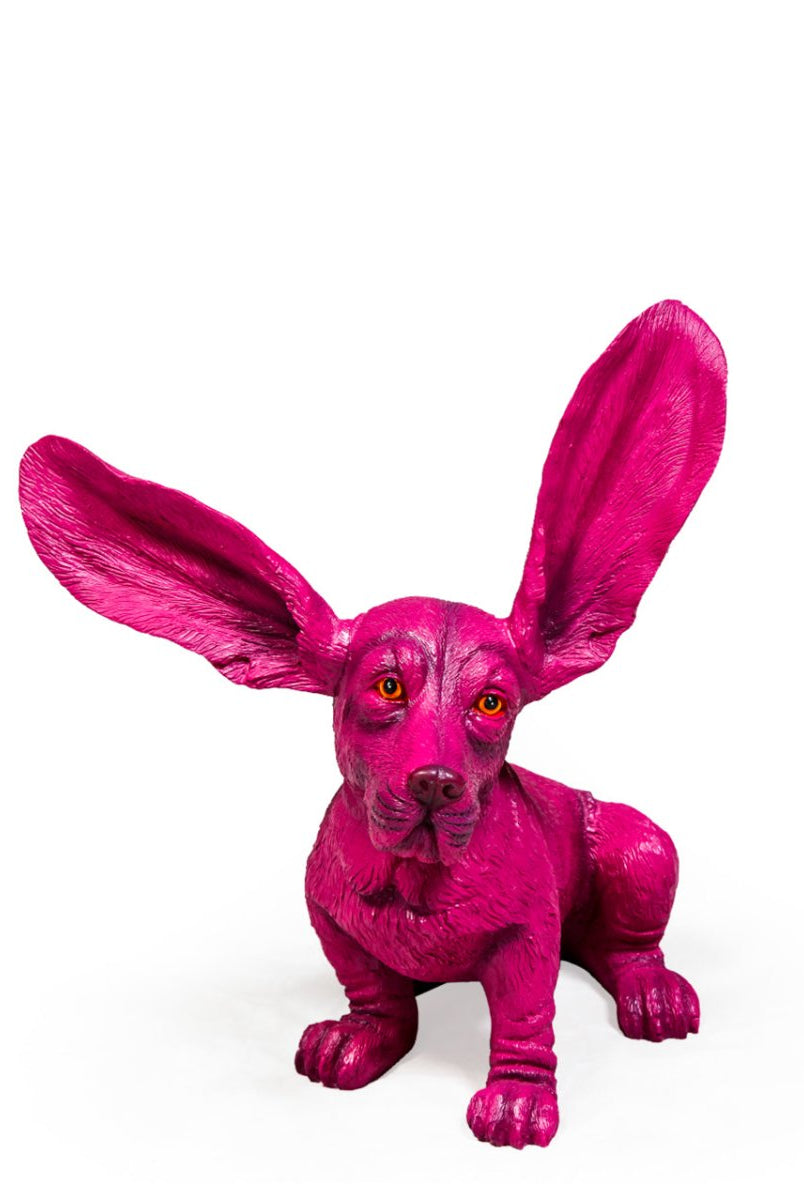 Surprised Basset Dog Statue | Purple - Punk & Poodle