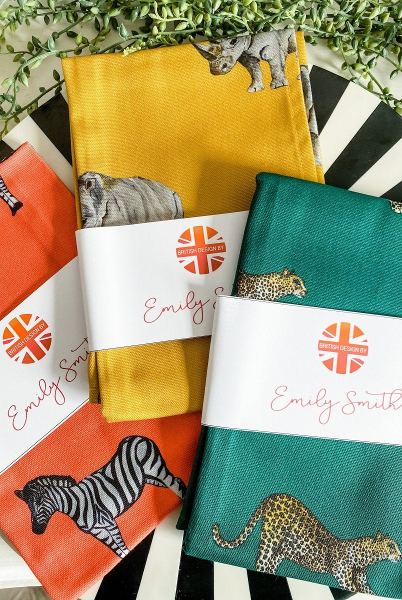 Tea Towel by Emily Smith | Luanna Leopard - Punk & Poodle