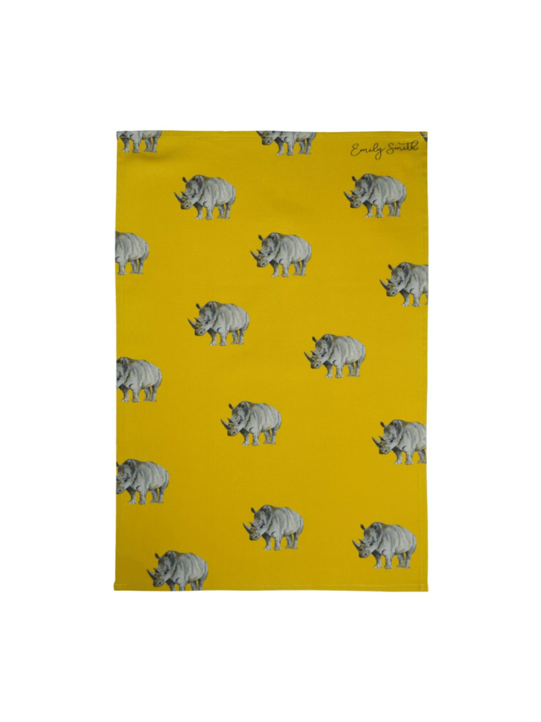 Tea Towel by Emily Smith | Reuben Rhino - Punk & Poodle