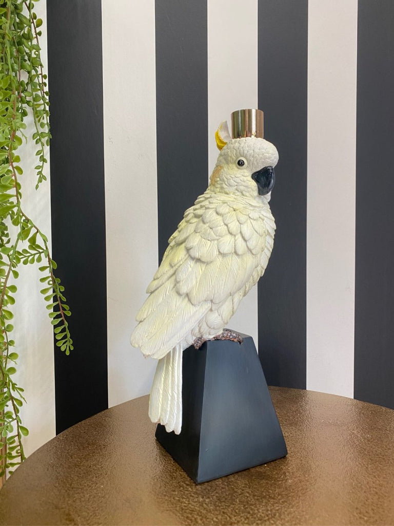 White Parrot Candle Holder - Punk & Poodle