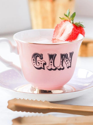 Yvonne Ellen Gin Teacup & Saucer - Punk & Poodle