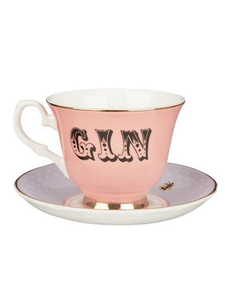 Yvonne Ellen Gin Teacup & Saucer - Punk & Poodle