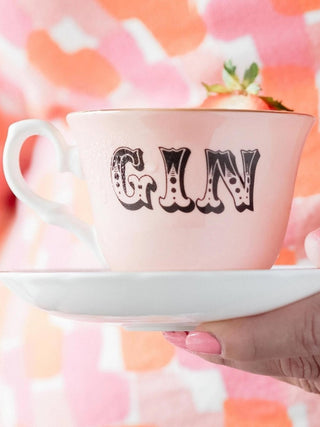 Yvonne Ellen Gin Teacup & Saucer - Punk & Poodle